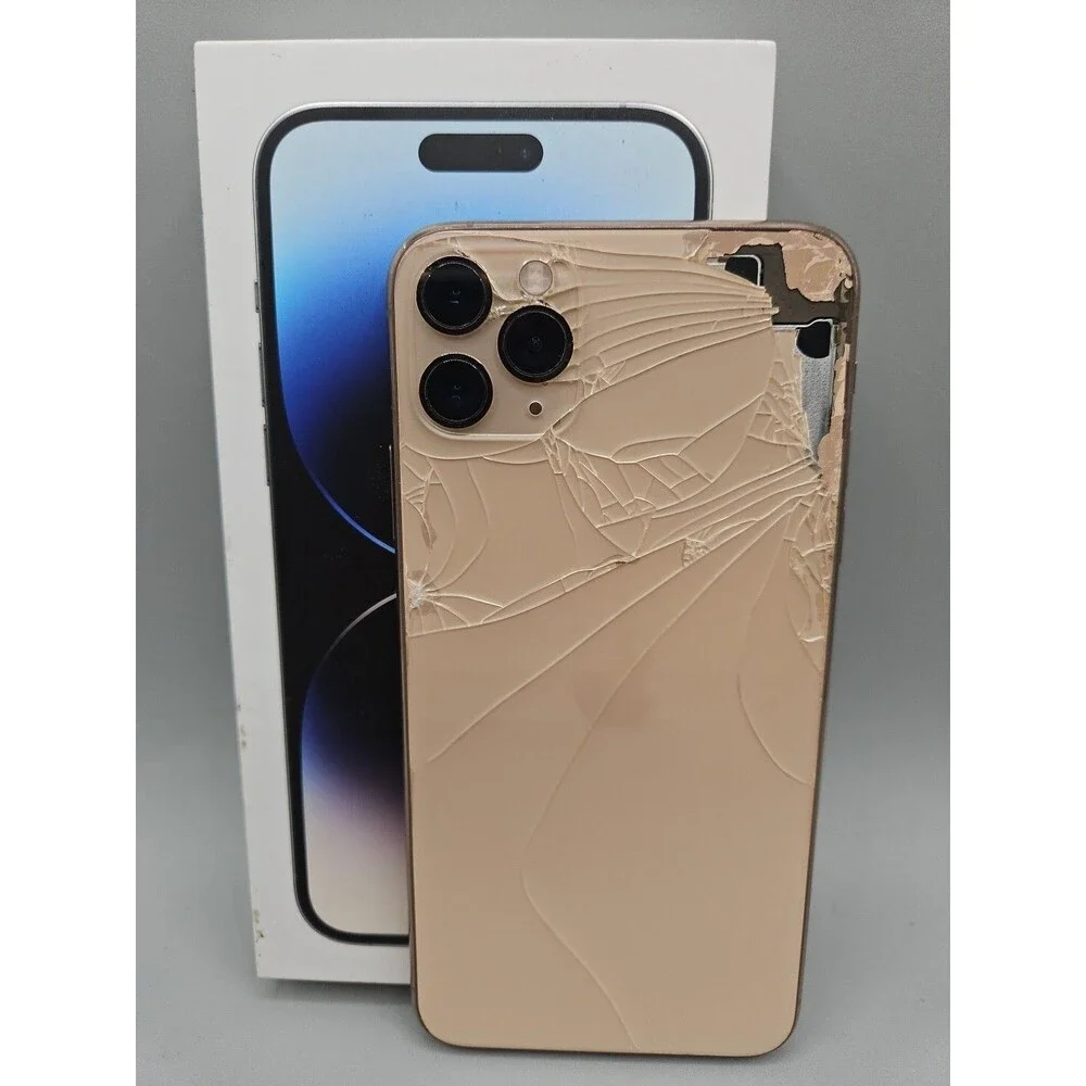 iPhone 11 Pro Cracked Locked Screen Rose Gold